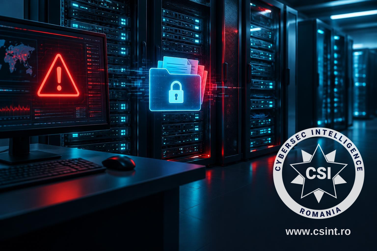 Alertă de securitate Atlassian: servere și fișiere expuse, cu sigla CyberSec Intelligence